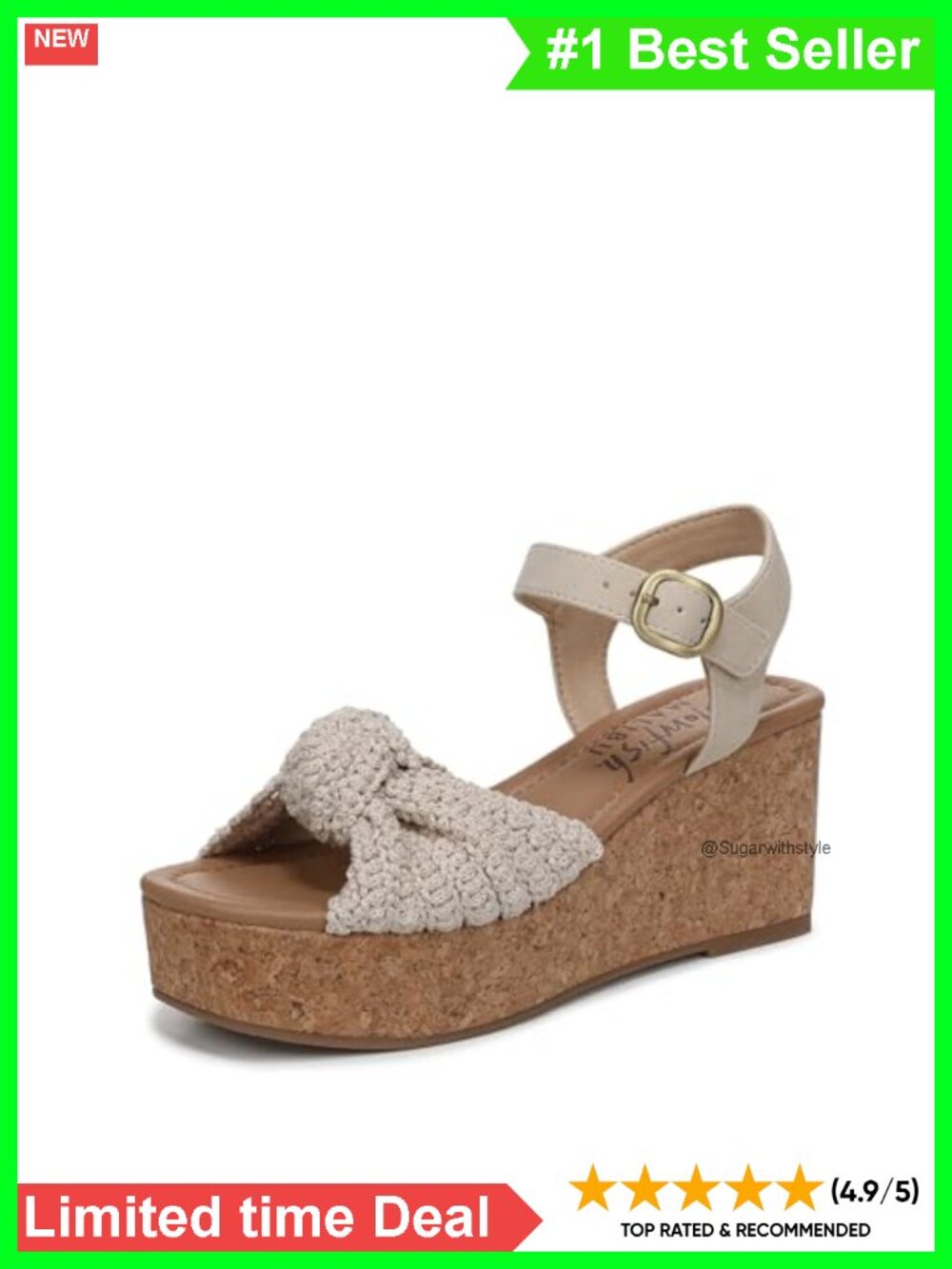 Wedge Platform Sandals Strappy Buckle Ankle Strap Open Toe